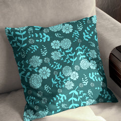 Ditsy florals allover teal